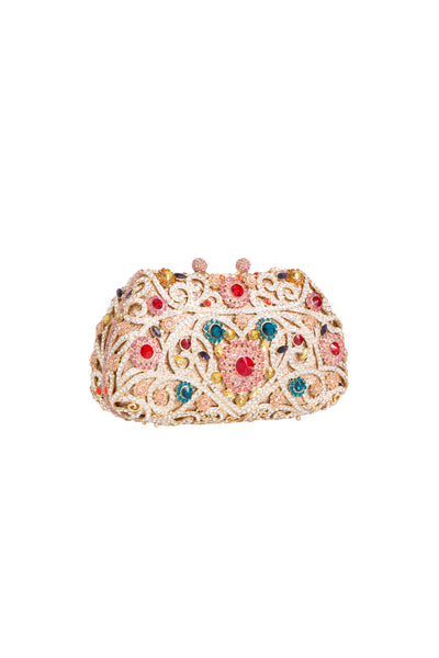 Multicolour Embellished Clutch Bag