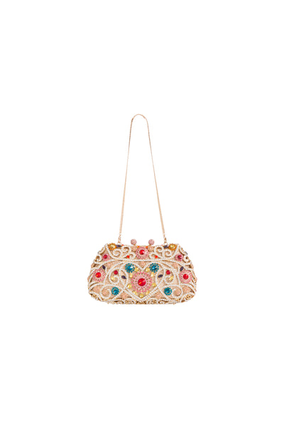 Multicolour Embellished Clutch Bag