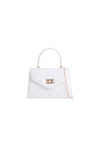 White Top Handle Chain Bag