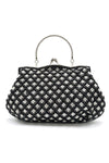 Black Beaded Soft Clutch Bag