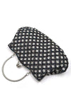 Black Beaded Soft Clutch Bag