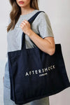 Navy Logo Canvas Tote Bag