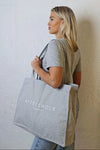 Silver Grey Logo Canvas Tote Bag