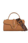 Brown Top Handle Crossbody Bag