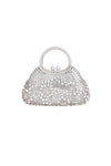 Silver Crystal Embellished Evening Bag