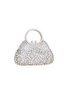 Silver Crystal Embellished Evening Bag