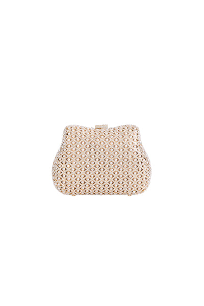 Gold Crystal Embellished Evening Bag