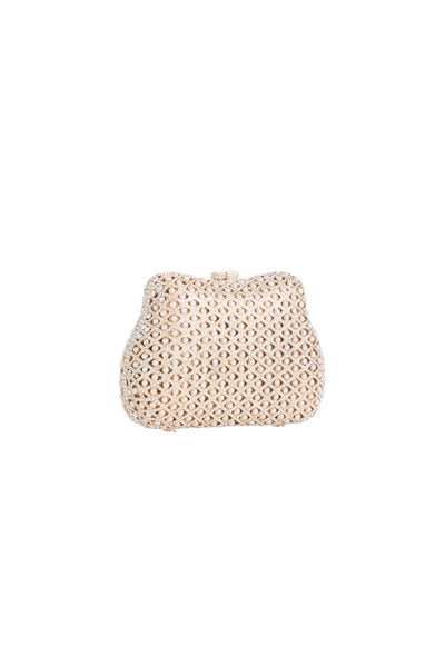 Gold Crystal Embellished Evening Bag