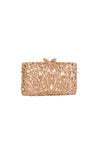 Gold Crystal Embellished Clutch Bag