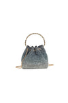 Blue Crystal Mesh Evening Bag