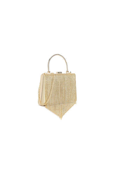 Gold Diamante Tassels Evening Bag