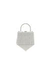 Silver Diamante Tassels Evening Bag