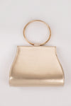 Gold Diamante Clutch Bag with Top Handles