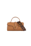 Brown Top Handle Crossbody Bag