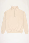 Beige 1/4 Zip Fleece Tracksuit