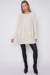 Ivory Batwing Sleeve Jumper with Pockets