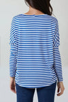 Royal Blue Breton Stripe Round Neck Top