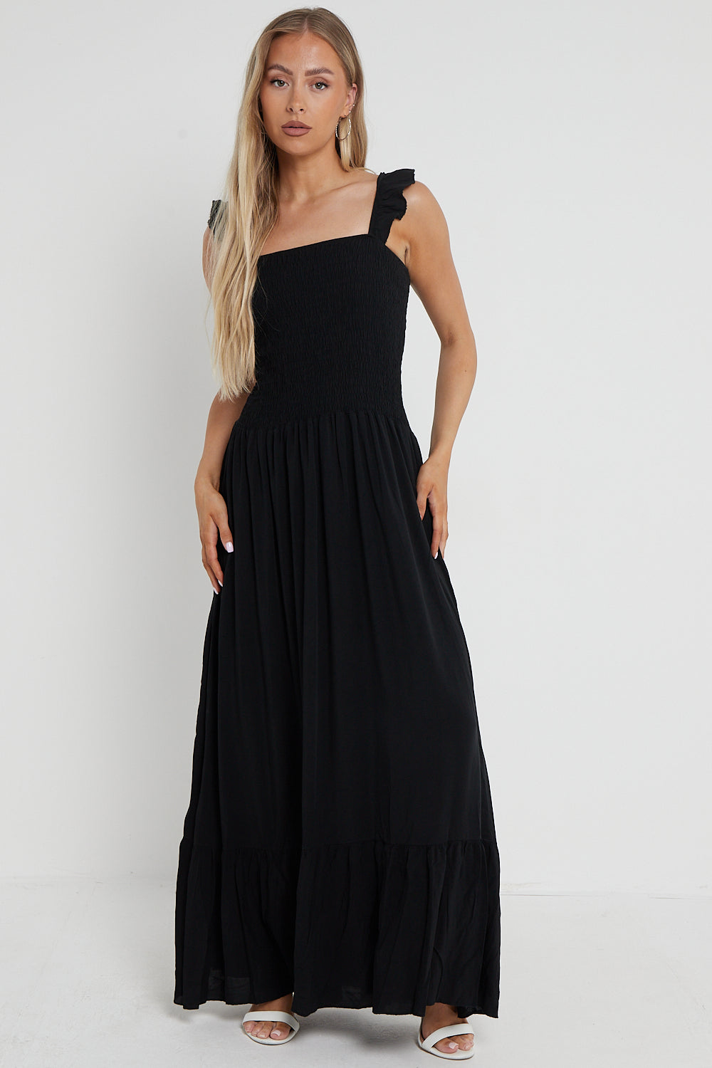 Black sundress maxi online