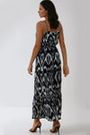 Black Strappy Wrap Maxi Dress