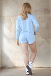 Blue C'est La Vie Embroidered Loungewear Set