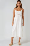 White Crochet Cami Midi Dress