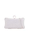 Silver Diamante Ring Clutch Bag