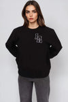 Black Embroidered LA Sweatshirt