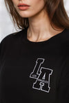 Black Embroidered LA Sweatshirt