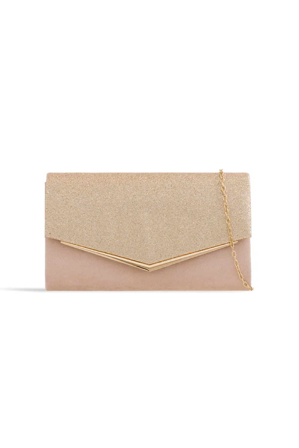 Nude gold clutch clearance bag