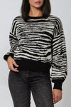 Black White Zebra Knitted Jumper