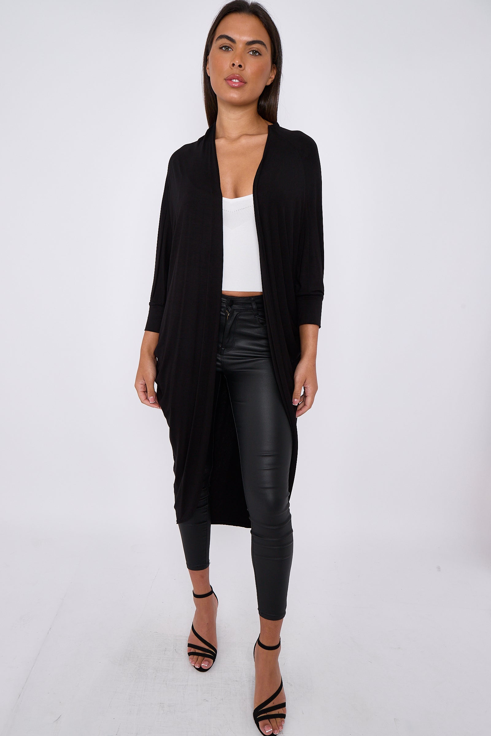 Black batwing cardigan best sale