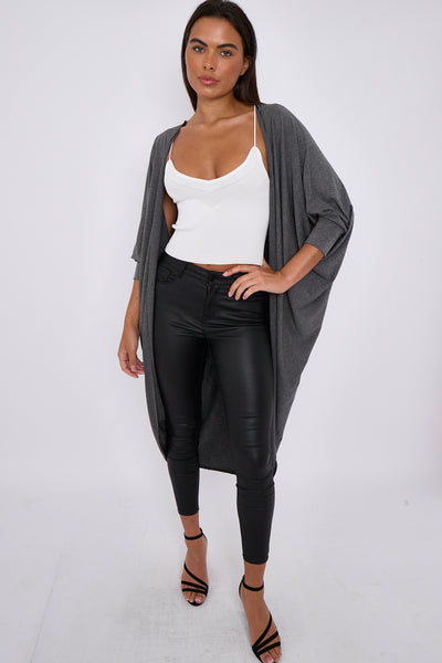 Charcoal Kimono Long Sleeve Cardigan