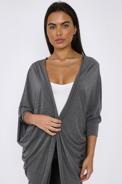 Charcoal Kimono Long Sleeve Cardigan