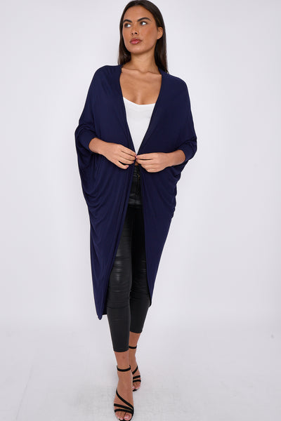 Navy Kimono Long Sleeve Cardigan