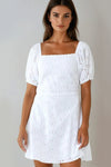 White Broderie Mini Dress