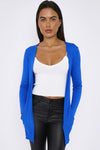 Royal Blue Boyfriend Jersey Cardigan With Pockets