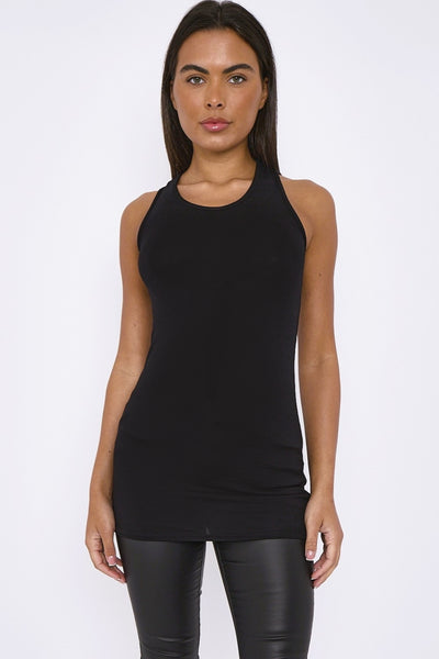 Black Racerback Vest Top