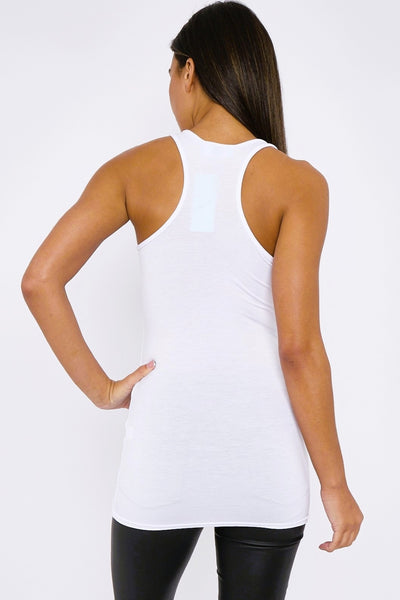 White Racerback Vest Top