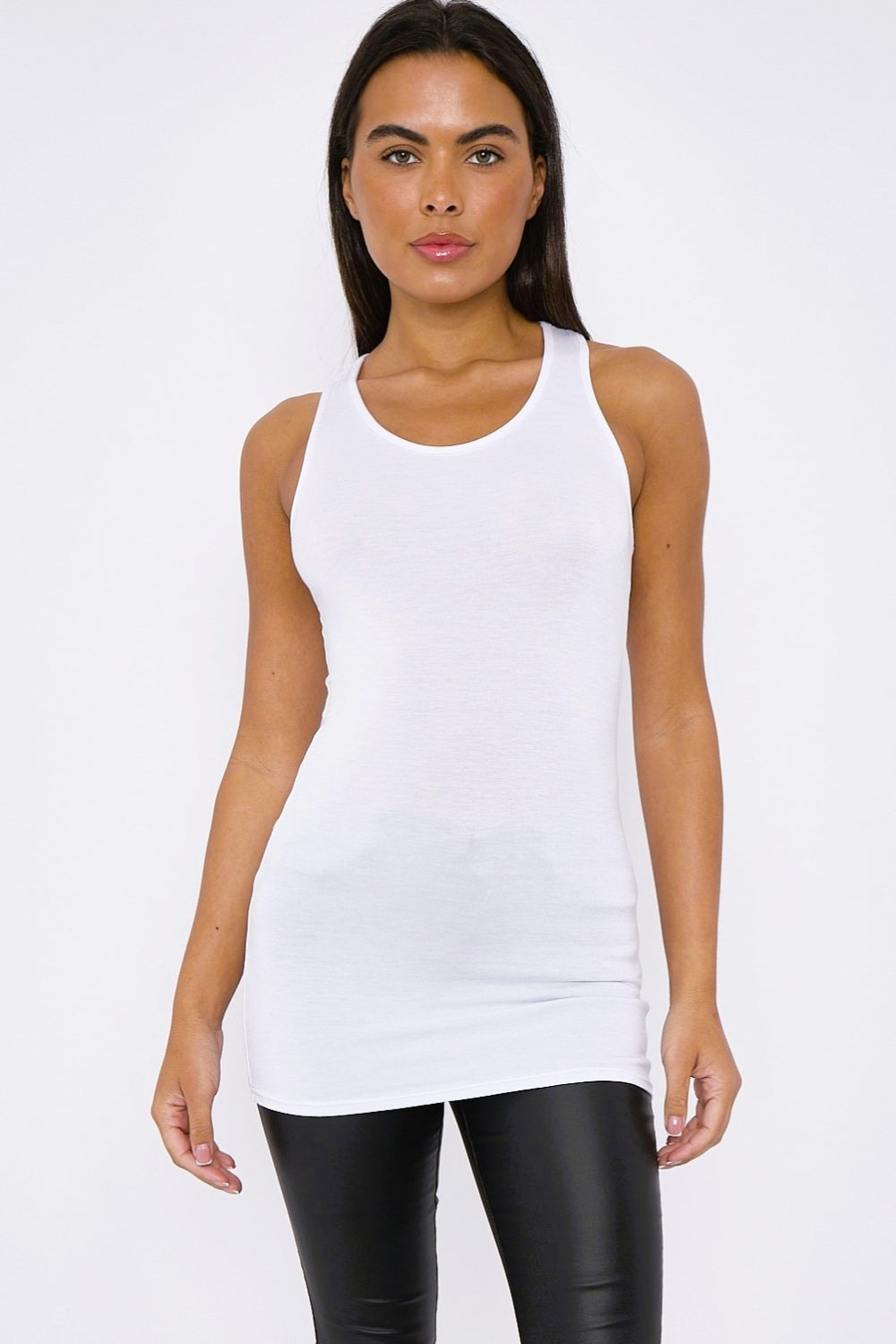 White Racerback Vest Top