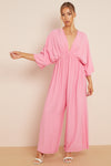 Pink Open Back Maxi Jumpsuit