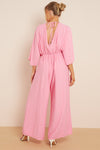 Pink Open Back Maxi Jumpsuit