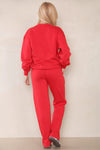 Red Premium Fleece Oversized Sweatshirt