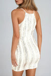 Silver Sequin Strappy Dress