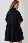 Black Smock Shirt Dress