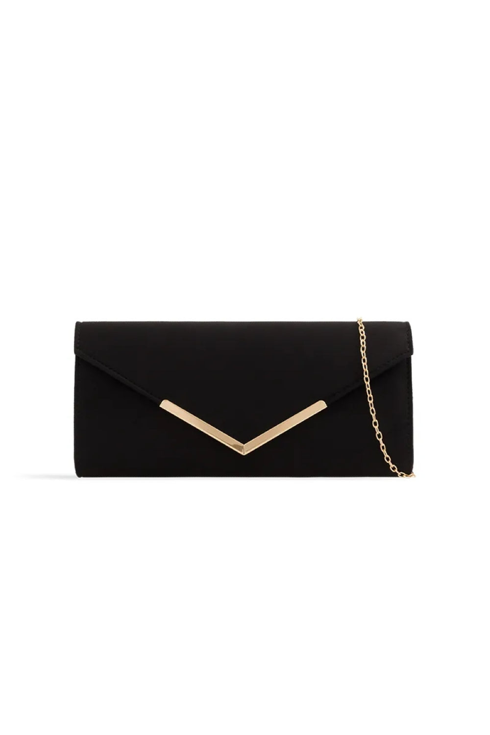 Black suede 2025 envelope clutch bag