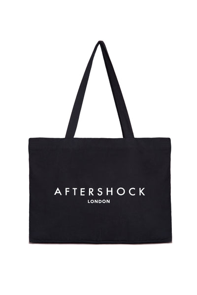 Black Logo Canvas Tote Bag