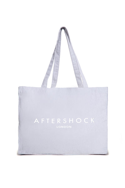 Silver Grey Logo Canvas Tote Bag