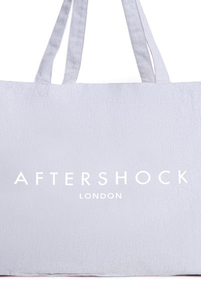 Silver Grey Logo Canvas Tote Bag