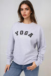 Grey Yoga Printed Sweatshirt