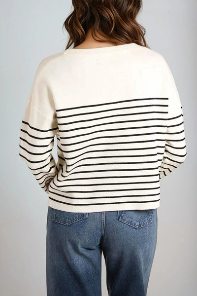 Stone 'Amour' Stripe Jumper